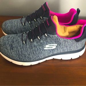 Skechers Summit slip on athletic shoes new in box-blue